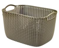 Curver opbergmand knit-look 19l bruin - thumbnail