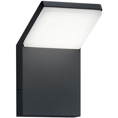 LED Buitenwandlamp 8W. Warm Wit. IP54. Mat Antraciet. Aluminium