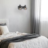 Steinhauer Dubbele wandlampGlaslic smoke glas - 3865ZW - thumbnail