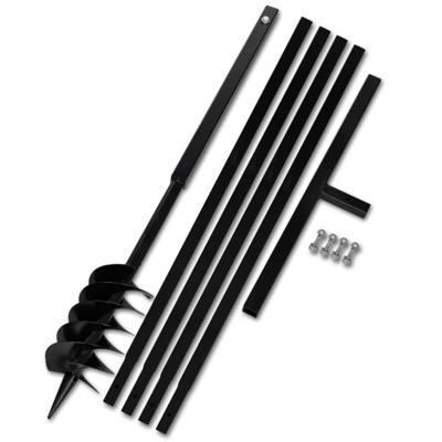 VidaXL Grondboor met handvat 120 mm en verlengstukken 5 m (staal)