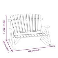 3-delige Loungeset massief vurenhout - thumbnail