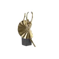 Decoratieve figuren DKD Home Decor Zwart Gouden Hars Modern (20 x 16 x 33,5 cm) - thumbnail