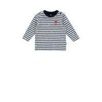 Vingino gestreepte baby longsleeve Joas donkerblauw/wit - thumbnail