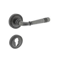 Deurkruk Emily op rozet met PC plaatjes oud grijs - thumbnail