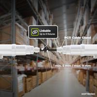 Q-Series LED TL Armatuur 150cm - 48 Watt 5760 Lumen vervangt 192 Watt - 120lm/W - 6500K daglicht wit licht - Gereedschapsloos Koppelbaar - IK08 - IP65 Waterdicht - Tri-proof plafondverlichting - thumbnail