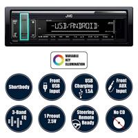 JVC KD-X161 USB en Aux 1x RCA Autoradio - thumbnail