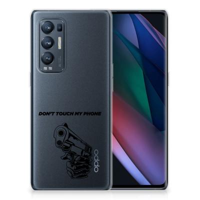 OPPO Find X3 Neo Silicone-hoesje Gun Don't Touch My Phone OPPO Find X3 Neo Silicone-hoesje Gun Don't Touch My Phone