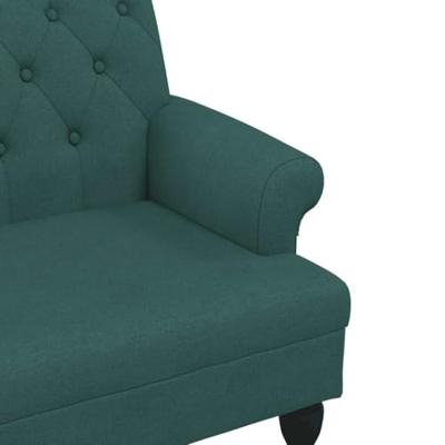 Bankje met rugleuning 120x62x75,5 cm stof donkergroen