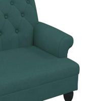 Bankje met rugleuning 120x62x75,5 cm stof donkergroen - thumbnail