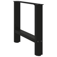 Salontafelpoten 2 st 60x(42-43) cm staal zwart - thumbnail