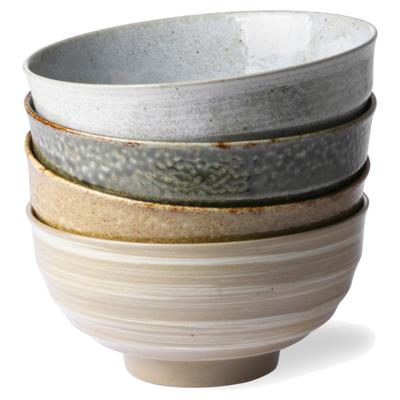 HKliving Kyoto kom (Ø16,8 cm) (set van 4)