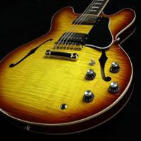 Gibson Original Collection ES-335 Figured Iced Tea semi-akoestische gitaar met koffer - thumbnail