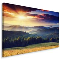 Schilderij - Karpaten (Carpathian Mountains) Ukraine, Premium Print - thumbnail