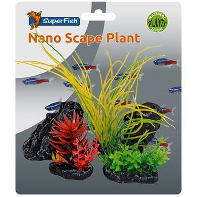 Superfish Nano Scape Plant Set - 5-delig Decoratiepakket voor Tropisch Nano-Aquarium