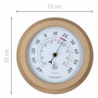 NeXtime NE-4302BR Buitenthermometer 22CM Metaal Bruine Lily - thumbnail