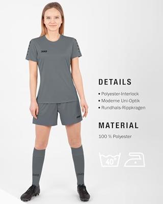 JAKO 4233D Shirt Team Km Dames - Steengrijs - 44