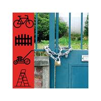 Masterlock Ketting, staal met vinyl, 10mm, 1,5m - 8020EURD 8020EURD - thumbnail