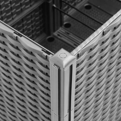 VidaXL Plantenbak 160x40x53 cm polypropeen lichtgrijs