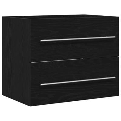 Wastafelkast 60x38,5x48 cm spaanplaat zwart eikenkleurig Wastafelkast 60x38,5x48 cm spaanplaat zwart eikenkleurig