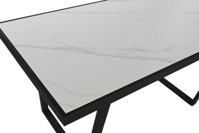 Eettafel Home ESPRIT Wit Zwart Metaal 150 x 80 x 75 cm