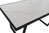 Eettafel Home ESPRIT Wit Zwart Metaal 150 x 80 x 75 cm - thumbnail