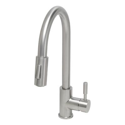304 Benton keukenkraan met coldstart en uittrekbare handdouche RVS
