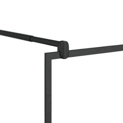 Inloopdouchewand 90x195 cm ESG-glas transparant en zwart