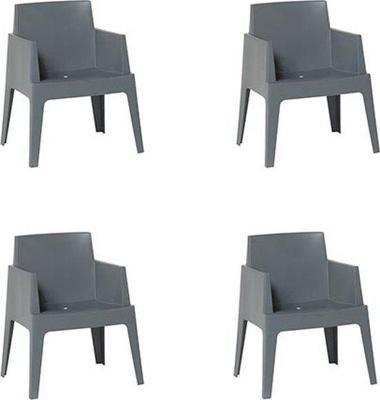 Box Tuinstoel Donkergrijs 4 stuks tuinmeubel Garden Impressions - Garden impressions Box Tuinstoel Donkergrijs 4 stuks tuinmeubel Garden Impressions - Garden impressions