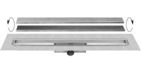 Easy Drain Compact TAF afvoergoot enkele plaat 80cm 30mm met Zero design rooster RVS edcomtaf800-30 - thumbnail