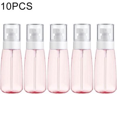 10 stuks Portable hervulbare plastic Fine mist parfum spray fles transparante lege spray sproeier fles 100ml (roze)