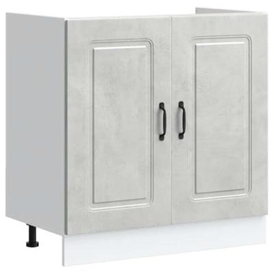 Spoelbakonderkast Kalmar 80x46x81,5 cm bewerkt hout betongrijs Spoelbakonderkast Kalmar 80x46x81,5 cm bewerkt hout betongrijs