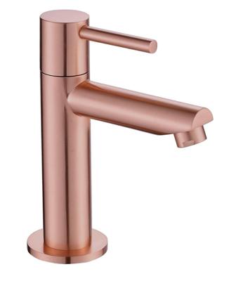 Toiletkraan Best Design Lyon Uitloop Recht 14 cm 1-hendel Mat Rose Goud