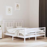 Bedframe massief hout wit 160x200 cm - thumbnail