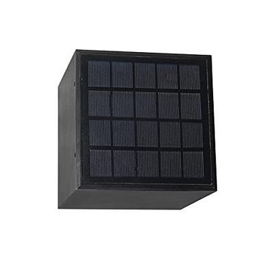 QAZQA Buiten wandlamp zwart met dimlicht en sensor op solar -