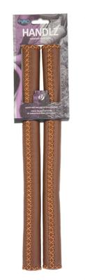 Velo Stuurgrepen leer 40 cm ø2 cm bruin per set