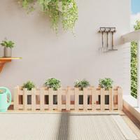 VidaXL Plantenbak verhoogd met hekontwerp 150x30x30 cm grenenhout - thumbnail