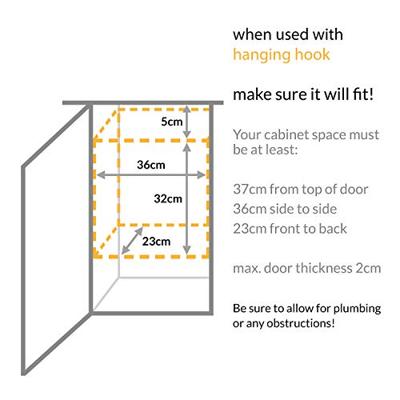 Simplehuman Afvalemmer In-Cabinet 10 liter (zwart) - thumbnail