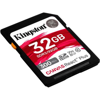 Kingston Canvas React Plus SD-kaart 32 GB Class 10 UHS-II