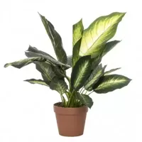 Kunstblad Dieffenbachia met pot - h50cm - thumbnail