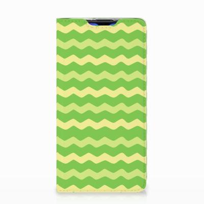Huawei P30 Hoesje met Magneet Waves Green Huawei P30 Hoesje met Magneet Waves Green