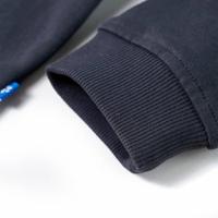 Kindersweater met capuchon halve rits 92 antraciet- en cognackleurig - thumbnail