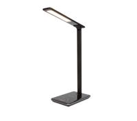 Perel Dimbare Bureaulamp + Draadloze Oplader - 48 Leds - Zwart - thumbnail