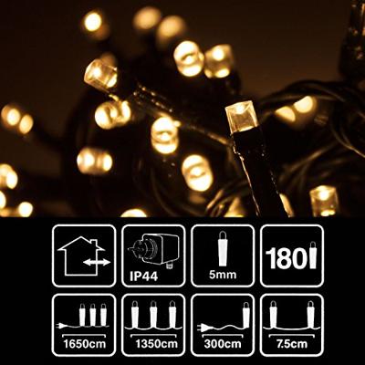 Kerstverlichting 180 LED 13,5m WW Groen
