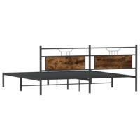 Bedframe zonder matras 193x203 cm spaanplaat gerookt eiken - thumbnail