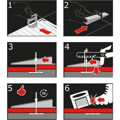 Rubi Delta Levelling Systeem Clips | 6-16 mm | 3 mm | 100 stuks - thumbnail