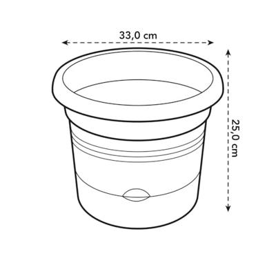 Vaso per pomodori ELHO Green Basics - 33 cm - Nero brillante