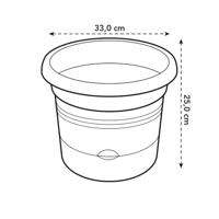 Vaso per pomodori ELHO Green Basics - 33 cm - Nero brillante - thumbnail