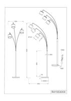 Trio Staande lampDavos taupe 3-lichts - R41553041 - thumbnail