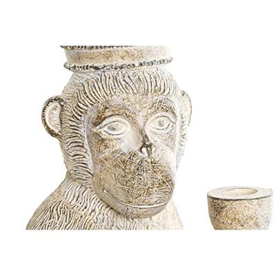 Decoratieve figuren DKD Home Decor 16 x 15 x 30 cm Wit Hars Aap Tropisch Decapé