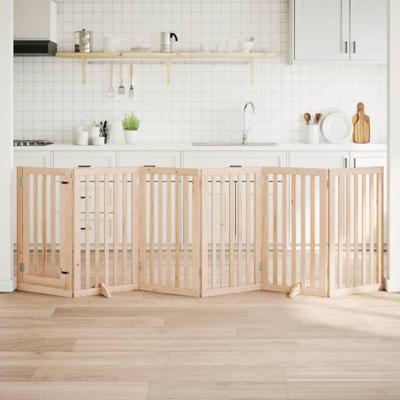 Hondenhek inklapbaar 6 panelen 300 cm populierenhout